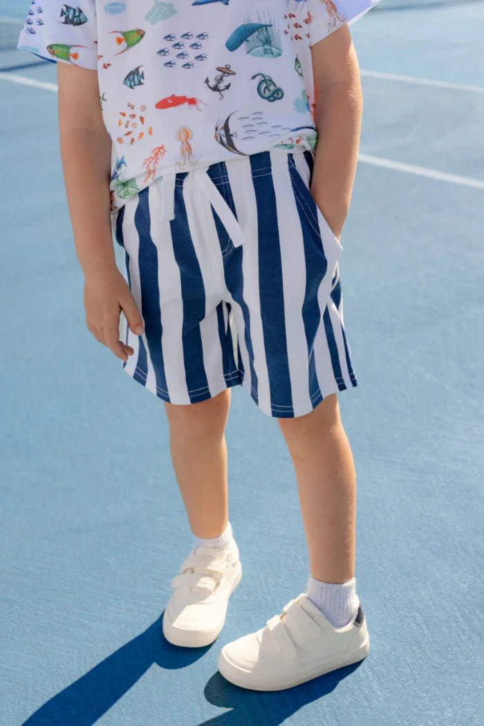 Milky - Stripe Fleece Short