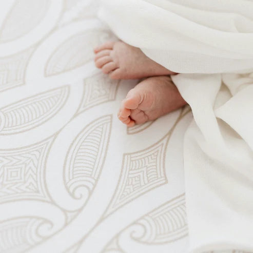 Bo & Ko - Fitted Cot Sheet | Te Pātiki Mocha