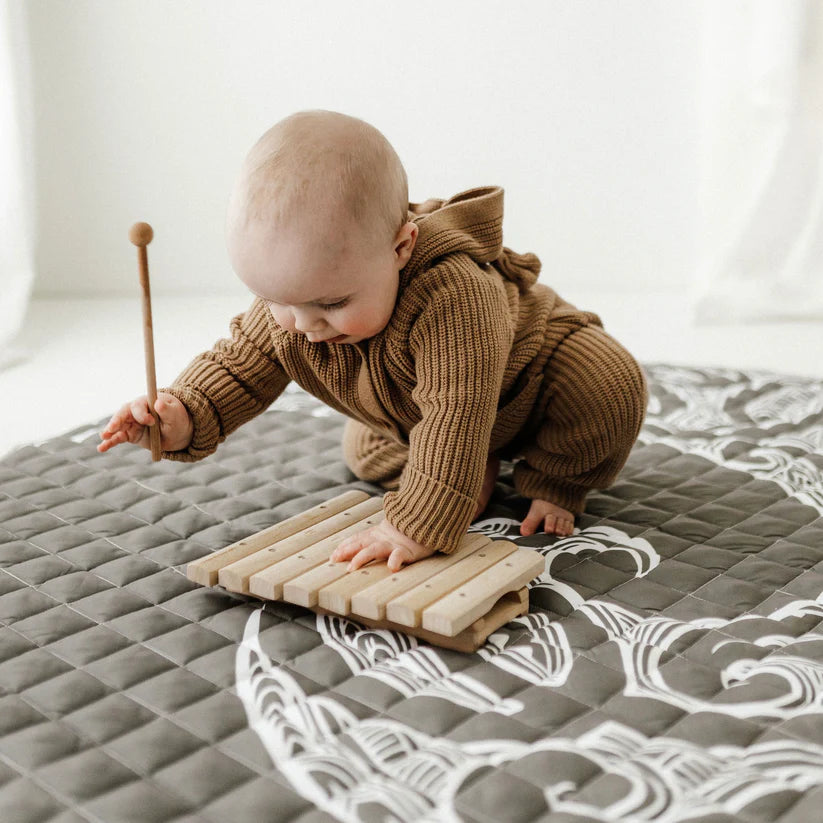 Bo & Ko - Māori Inspired Playmat | Olive