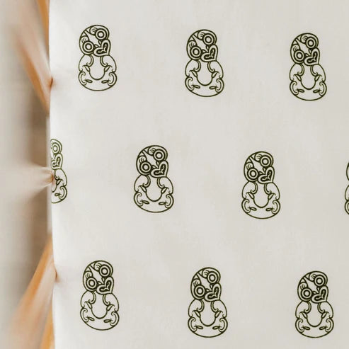 Bo & Ko - Fitted Cot Sheet | Tiki Green