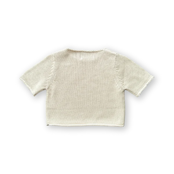 Grown - Blanket Stitch  Knitted Tee Dune