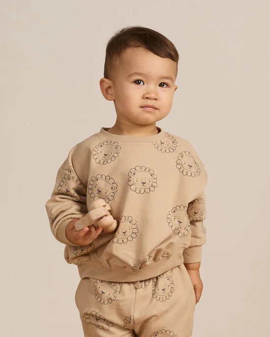 Quincy Mae - Relaxed Fleece Sweatshirt - Lion