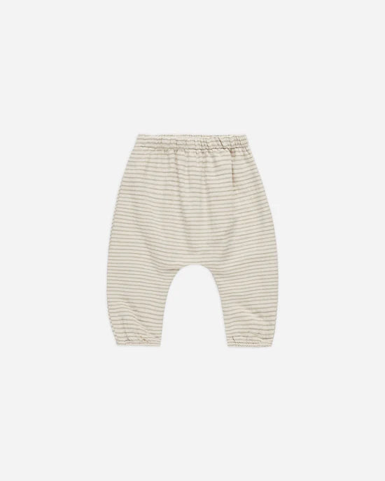 Quincy Mae - Woven Pant - Basil Stripe