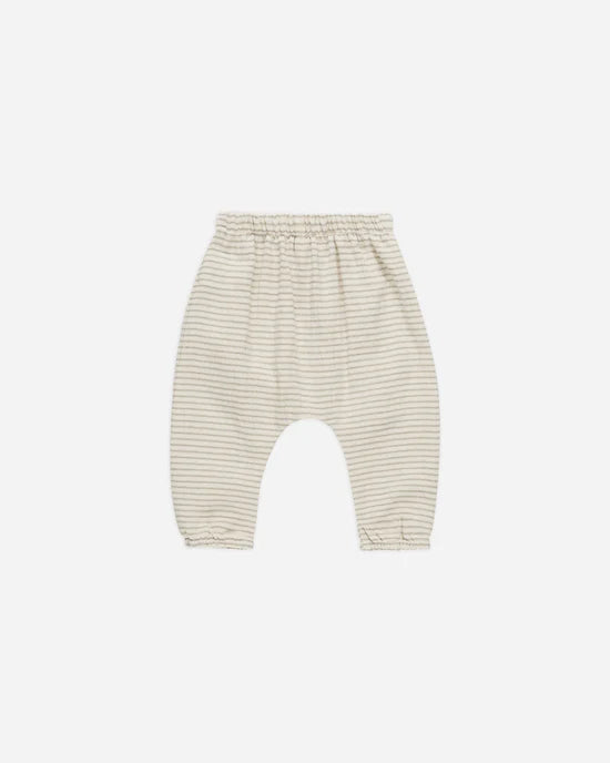 Quincy Mae - Woven Pant - Basil Stripe