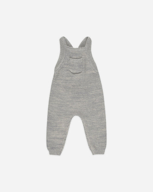 Quincy Mae - Knit Overall - Heathered Blue