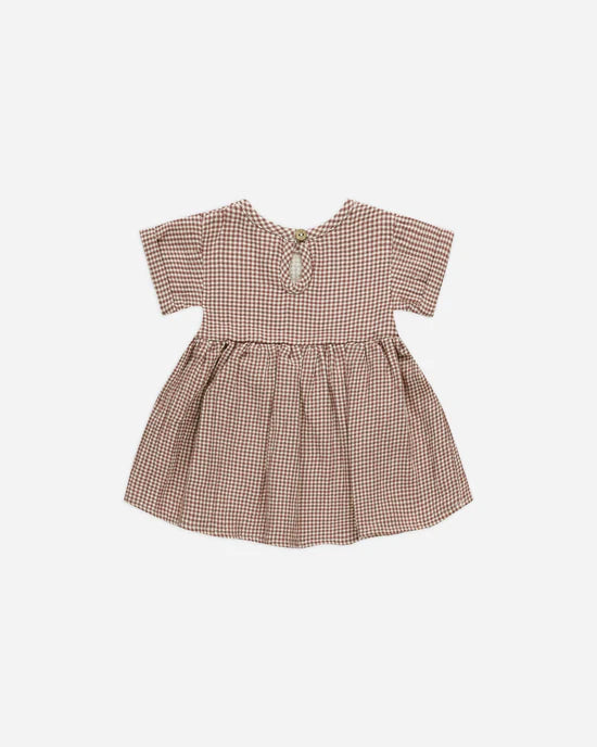 Quincy Mae- Brielle Dress - Plum Gingham