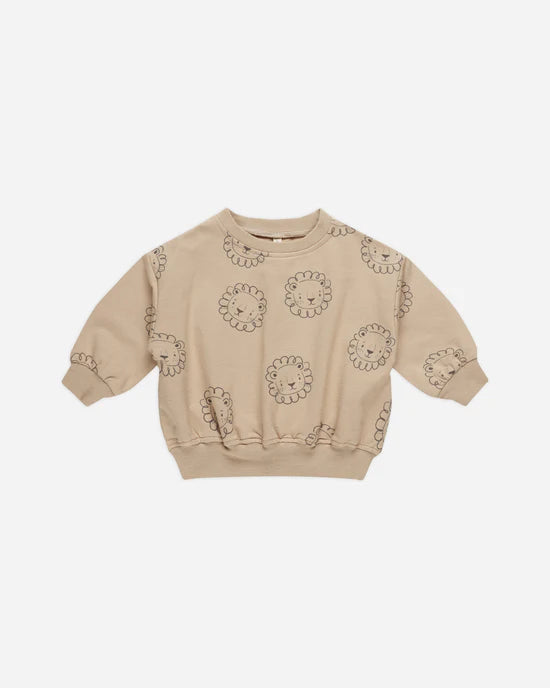 Quincy Mae - Relaxed Fleece Sweatshirt - Lion