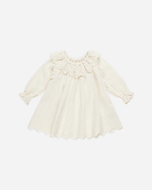 Quincy Mae - Long Sleeve Isla Dress Ivory