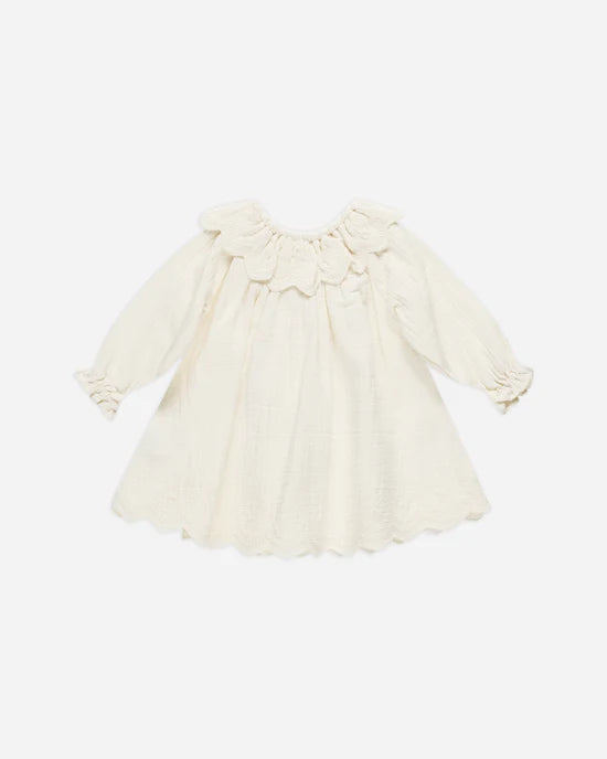 Quincy Mae - Long Sleeve Isla Dress Ivory