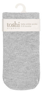 Toshi Organic Socks Ankle Dreamtime - Ash