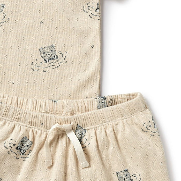 Wilson & Frenchy -Little Bear Organic Pointelle S/S Pyjamas