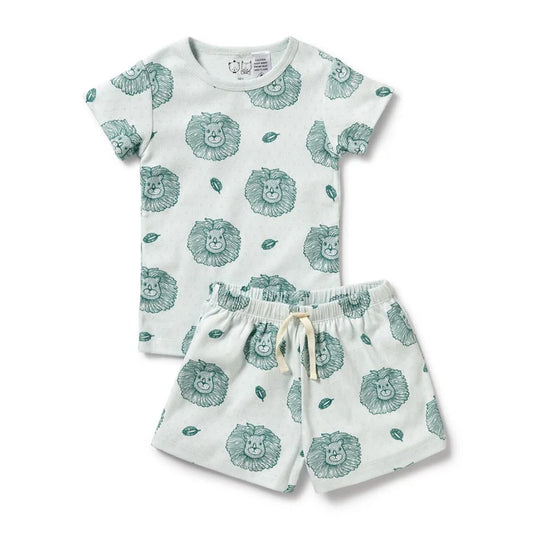 Wilson & Frenchy - Little Lion Organic Pointelle S/S Pyjamas