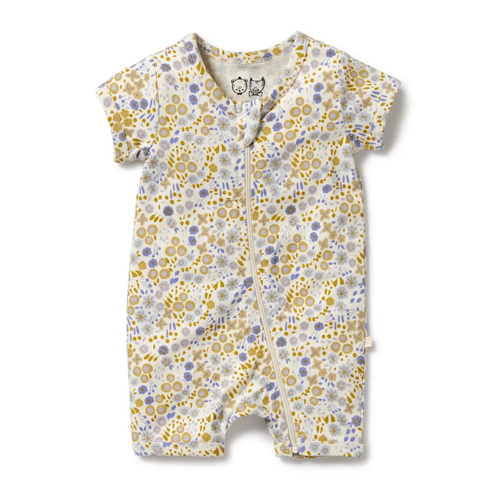 Wilson & Frenchy Little Meadow Organic Boyleg Zipsuit