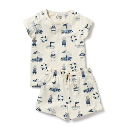 Wilson & Frenchy - Nautical Bear Organic S/S Pyjamas