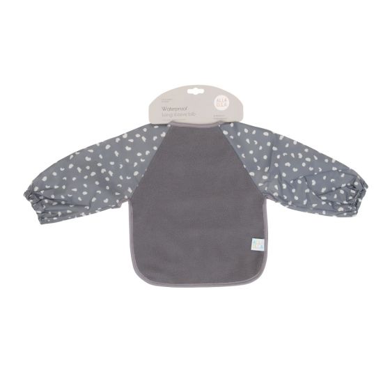 Baby First Long Sleeve Bib - Grey