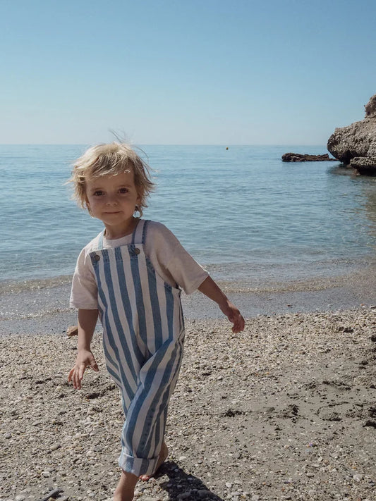 Grown - Denim Stripe Overalls