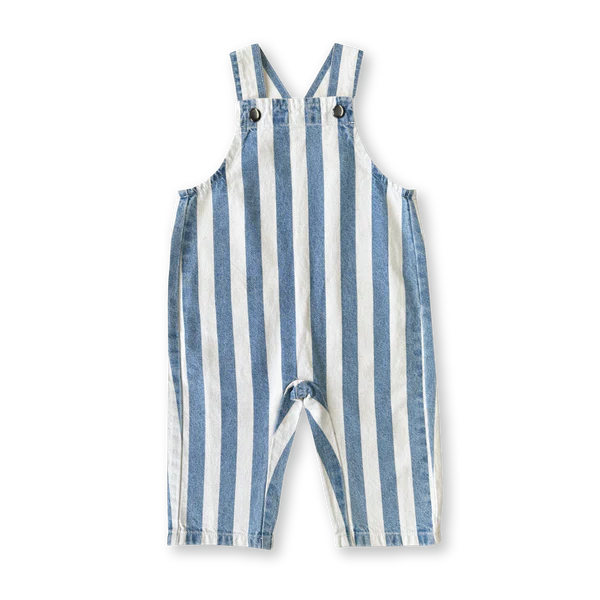 Grown - Denim Stripe Overalls